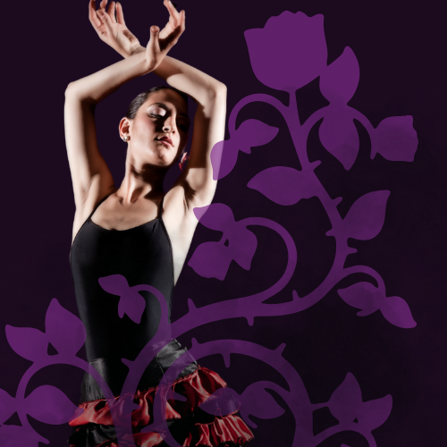 Flamenco-Tänzerin in sinnlicher Pose
