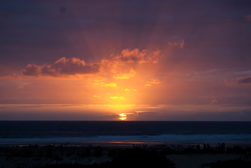 a sunset over the ocean in Moliets-et-Maa, France, 2025