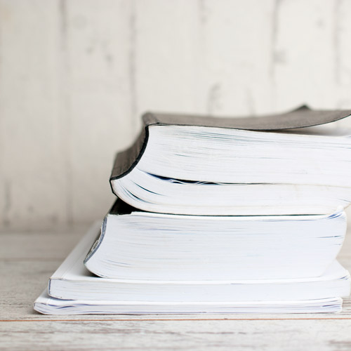 Buchstapel Probedruck