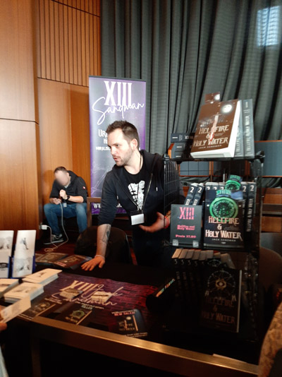 Jack Sandman an seinem Stand